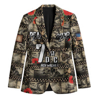 Pearl Harbor Remembrance Day Personalized Blazer Memories of December 7 with Red Poppy Lei - Polynesian Pride