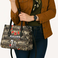 Pearl Harbor Remembrance Day Leather Bag Memories of December 7 with Red Poppy Lei LT03 - Polynesian Pride