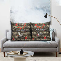 Pearl Harbor Remembrance Day Pillow Cover Memories of December 7 with Red Poppy Lei LT03 - Polynesian Pride