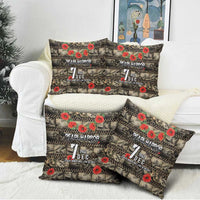 Pearl Harbor Remembrance Day Pillow Cover Memories of December 7 with Red Poppy Lei LT03 - Polynesian Pride