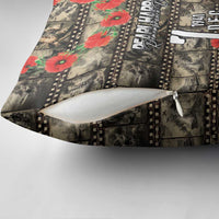 Pearl Harbor Remembrance Day Pillow Cover Memories of December 7 with Red Poppy Lei LT03 - Polynesian Pride