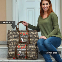 Pearl Harbor Remembrance Day Travel Bag Memories of December 7 with Red Poppy Lei - Polynesian Pride