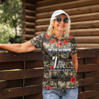 Pearl Harbor Remembrance Day Personalized Women Polo Shirt Memories of December 7 with Red Poppy Lei - Polynesian Pride