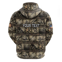 Pearl Harbor Remembrance Day Personalized Zip Hoodie Memories of December 7 with Red Poppy Lei - Polynesian Pride