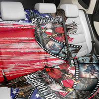 Pearl Harbor Remembrance Day Back Car Seat Cover Lest We Forget - The Bald Eagle Remembers - Polynesian Pride