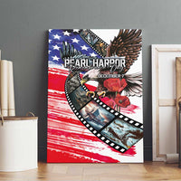 Pearl Harbor Remembrance Day Canvas Wall Art Lest We Forget - The Bald Eagle Remembers - Polynesian Pride