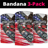 Pearl Harbor Remembrance Day Neck Gaiter Lest We Forget - The Bald Eagle Remembers - Polynesian Pride