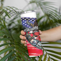 Pearl Harbor Remembrance Day Personalized Skinny Tumbler Lest We Forget - The Bald Eagle Remembers LT03 - Polynesian Pride