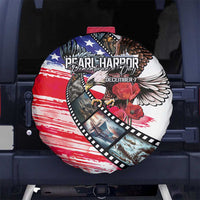 Pearl Harbor Remembrance Day Spare Tire Cover Lest We Forget - The Bald Eagle Remembers - Polynesian Pride