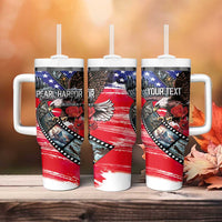 Pearl Harbor Remembrance Day Personalized Tumbler With Handle Lest We Forget - The Bald Eagle Remembers - Polynesian Pride
