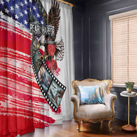 Pearl Harbor Remembrance Day Window Curtain Lest We Forget - The Bald Eagle Remembers - Polynesian Pride
