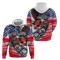 Pearl Harbor Remembrance Day Personalized Zip Hoodie Lest We Forget - The Bald Eagle Remembers - Polynesian Pride