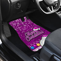 Palau Christmas Car Mats Snowman Hugs Palau Coat of Arms Maori Pattern Pink Style LT03 - Polynesian Pride