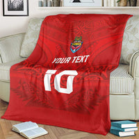 Custom Mate Ma'a Tonga Rugby Blanket Ngatu Tribal Motifs Sporty Style - Polynesian Pride