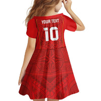 Custom Mate Ma'a Tonga Rugby Family Matching Mermaid Dress and Hawaiian Shirt Ngatu Tribal Motifs Sporty Style - Polynesian Pride