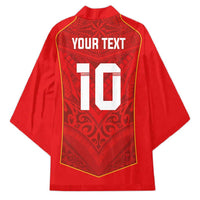 Custom Mate Ma'a Tonga Rugby Kimono Ngatu Tribal Motifs Sporty Style - Polynesian Pride
