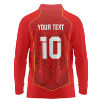 Custom Mate Ma'a Tonga Rugby Long Sleeve Polo Shirt Ngatu Tribal Motifs Sporty Style - Polynesian Pride