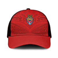 Mate Ma'a Tonga Rugby Mesh Trucker Cap Ngatu Tribal Motifs Sporty Style - Polynesian Pride
