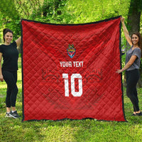 Custom Mate Ma'a Tonga Rugby Quilt Ngatu Tribal Motifs Sporty Style - Polynesian Pride