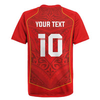 Custom Mate Ma'a Tonga Rugby Rugby Jersey Ngatu Tribal Motifs Sporty Style - Polynesian Pride