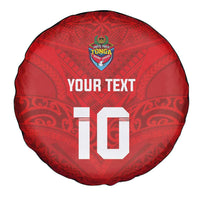Custom Mate Ma'a Tonga Rugby Spare Tire Cover Ngatu Tribal Motifs Sporty Style - Polynesian Pride