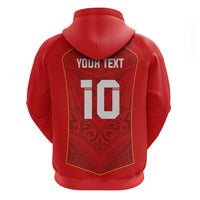 Custom Mate Ma'a Tonga Rugby Zip Hoodie Ngatu Tribal Motifs Sporty Style - Polynesian Pride