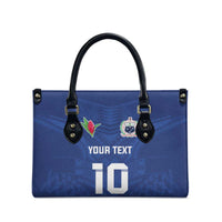 Custom Samoa Rugby Leather Bag Tatau Tribal Motifs Sporty Style - Polynesian Pride