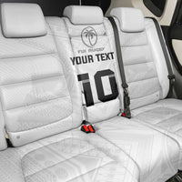 Custom Fiji Rugby Back Car Seat Cover Tapa Tribal Motifs Sporty Style - Polynesian Pride