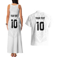 Custom Fiji Rugby Couples Matching Tank Maxi Dress and Hawaiian Shirt Tapa Tribal Motifs Sporty Style - Polynesian Pride