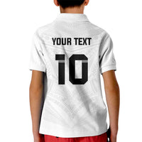 Custom Fiji Rugby Kid Polo Shirt Tapa Tribal Motifs Sporty Style - Polynesian Pride