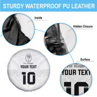 Custom Fiji Rugby Spare Tire Cover Tapa Tribal Motifs Sporty Style - Polynesian Pride