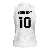 Custom Fiji Rugby Women Sleeveless Polo Shirt Tapa Tribal Motifs Sporty Style - Polynesian Pride