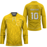 Custom Niue Rugby Hockey Jersey Hiapo Tribal Motifs Sporty Style LT03 - Polynesian Pride