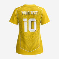 Custom Niue Rugby Scrub Top Hiapo Tribal Motifs Sporty Style - Polynesian Pride