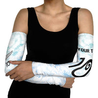 Custom New Zealand Football Arm Sleeves The Whites-Aotearoa Inspired - Polynesian Pride