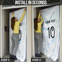 Custom New Zealand Football Door Cover The Whites-Aotearoa Inspired - Polynesian Pride