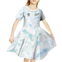 Custom New Zealand Football Kid Short Sleeve Dress The Whites-Aotearoa Inspired - Polynesian Pride