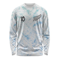 Custom New Zealand Football Long Sleeve Shirt The Whites-Aotearoa Inspired - Polynesian Pride
