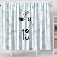 Custom New Zealand Football Shower Curtain The Whites-Aotearoa Inspired - Polynesian Pride