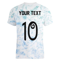 Custom New Zealand Football Women V-Neck T-Shirt The Whites-Aotearoa Inspired - Polynesian Pride