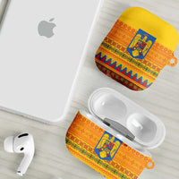 Romania Merry Christmas AirPods Case Romania Emblem Traditional Folk Art - Polynesian Pride