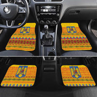 Romania Merry Christmas Car Mats Romania Emblem Traditional Folk Art - Polynesian Pride