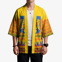 Romania Merry Christmas Kimono Romania Emblem Traditional Folk Art - Polynesian Pride