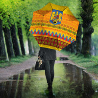Romania Merry Christmas Umbrella Romania Emblem Traditional Folk Art - Polynesian Pride