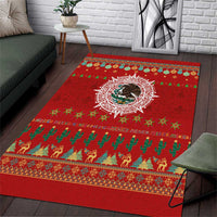 Mexico Merry Christmas Area Rug Mexican Cultural Emblem Xmas Style - Polynesian Pride