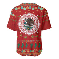 Mexico Merry Christmas Baseball Jersey Mexican Cultural Emblem Xmas Style - Polynesian Pride