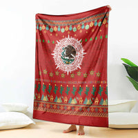 Mexico Merry Christmas Blanket Mexican Cultural Emblem Xmas Style - Polynesian Pride