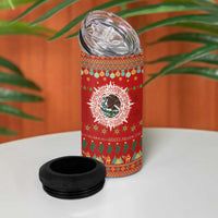 Mexico Merry Christmas 4 in 1 Can Cooler Tumbler Mexican Cultural Emblem Xmas Style - Polynesian Pride