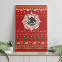 Mexico Merry Christmas Canvas Wall Art Mexican Cultural Emblem Xmas Style - Polynesian Pride