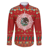 Mexico Merry Christmas Family Matching Long Sleeve Bodycon Dress and Hawaiian Shirt Mexican Cultural Emblem Xmas Style - Polynesian Pride